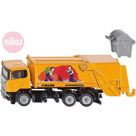 SIKU Auto popeláři Scania set s kontejnerem Faun model 1:87 kov