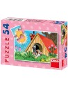 DINO Minipuzzle 54 dílků Krtek (Krteček) 20x13cm 8 druhů skládačka