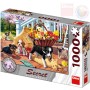 DINO Puzzle 1000 dílků Štěňata skrytá tajemství 66x47cm skládačka v krabici