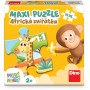 DINO Puzzle maxi baby První hraní Africká zvířátka 47x33cm 15 dílků XL