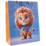 Taška dětská dárková zvířátka Safari 26x32cm karton 4 druhy