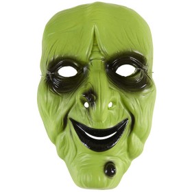 KARNEVAL Maska čarodějnice zelená plastová *KARNEVALOVÝ DOPLNĚK*