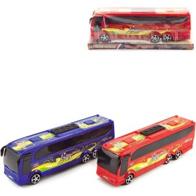 Autobus plastový zájezdový 25cm na setrvačník 2 barvy