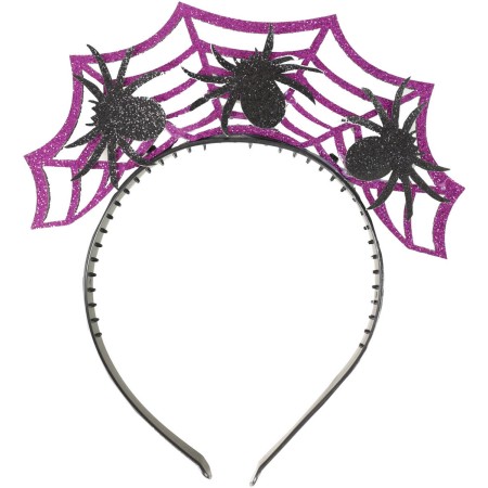 KARNEVAL Čelenka Halloween s pavouky *KARNEVALOVÝ DOPLNĚK*