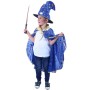 KARNEVAL Plášť kouzelnický modrý + klobouk vel.S (104-128cm) 3-8 let *KOSTÝM*