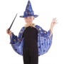 KARNEVAL Plášť kouzelnický modrý + klobouk vel.S (104-128cm) 3-8 let *KOSTÝM*