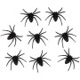 Pavouk černý třpytivý 6cm halloween dekorace set 8ks na kartě