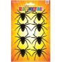 Pavouk černý třpytivý 6cm halloween dekorace set 8ks na kartě