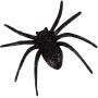 Pavouk černý třpytivý 6cm halloween dekorace set 8ks na kartě