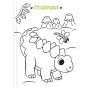 Omalovánka set s vodovými barvami a štětcem Dinosauři