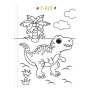Omalovánka set s vodovými barvami a štětcem Dinosauři