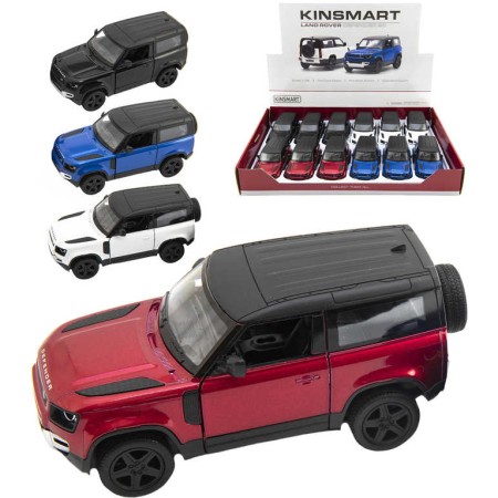 KINSMART Auto model 1:36 Land Rover Defender 90 kov PB 13cm 4 barvy