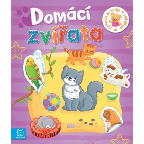 Mrňous si hraje a nalepuje domácí zvířata samolepková knížka