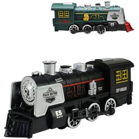 Lokomotiva parní retro historická mašinka na baterie Světlo Zvuk 2 barvy