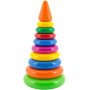 Pyramida s kroužky navlékací baby věžička barevná 2 druhy plast