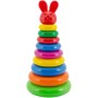 Pyramida s kroužky navlékací baby věžička barevná 2 druhy plast