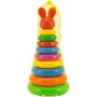 Pyramida s kroužky navlékací baby věžička barevná 2 druhy plast