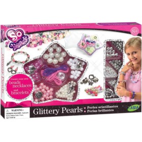 Třpytivé perly kreativní set na výrobu náramků dětská bižuterie