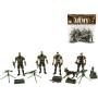 Vojáci army herní set 4 figurky vojenské se zbraněmi a doplňky CZ design plast