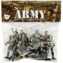 Vojáci army herní set 4 figurky vojenské se zbraněmi a doplňky CZ design plast