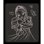 Vyškrabávací obrázky Princezny 16x26cm set se škrabacím perem