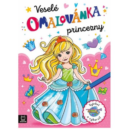 Omalovánka Veselé princezny Vytrhni a vybarvi