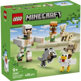 LEGO MINECRAFT Kuřecí žokej a útok v poušti 21592 STAVEBNICE