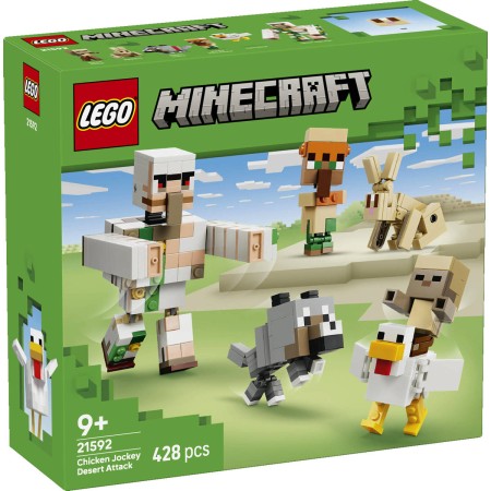 LEGO MINECRAFT Kuřecí žokej a útok v poušti 21592 STAVEBNICE