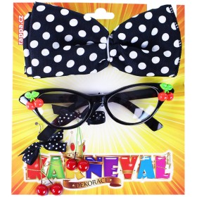 KARNEVAL Brýle s retro doplňky třešně *KARNEVALOVÝ DOPLNĚK*