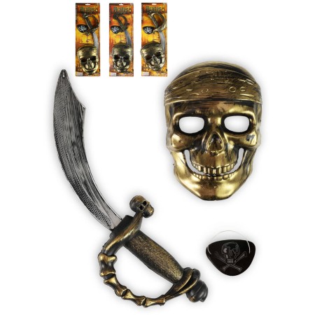 KARNEVAL Sada pirátská s maskou lebka 3 druhy *KARNEVALOVÝ DOPLNĚK*