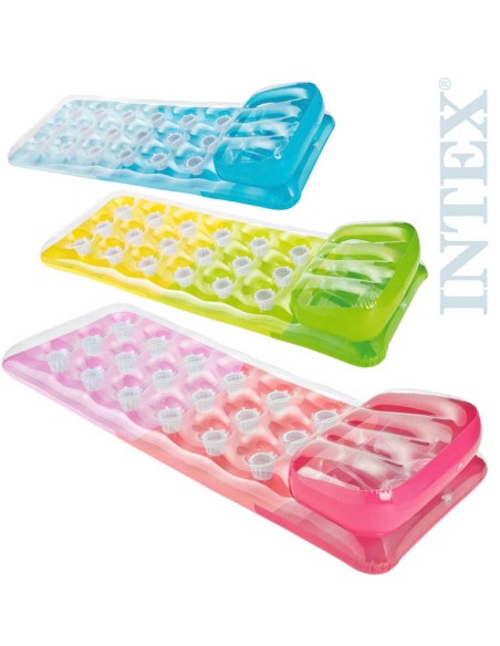 INTEX Lehátko 188 x 71cm matrace s 18 otvory do vody 3 barvy
