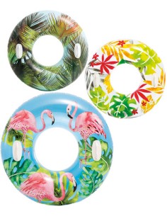 INTEX Kruh plavací se 2 madly 97cm nafukovací kolo do vody 3 druhy 58263