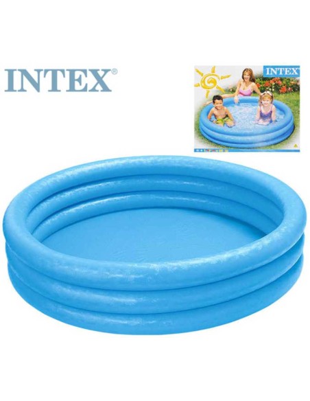 INTEX Bazén kulatý Crystal 147x33cm nafukovací modrý 3 komory 58426
