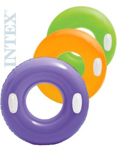 INTEX Kruh s úchyty HI GLOSS 76 cm NAFUKOVACÍ KOLO do vody 3 barvy