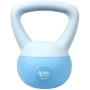 ACRA Činka kettlebell 3kg světle modrá měkké dno
