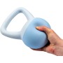 ACRA Činka kettlebell 3kg světle modrá měkké dno