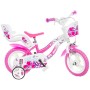 ACRA Dětské kolo Dino Bikes Flappy dívčí růžové 12" balanční kolečka