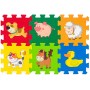 Měkké bloky Zvířátka 6ks pěnový koberec baby vkládací puzzle podložka na zem
