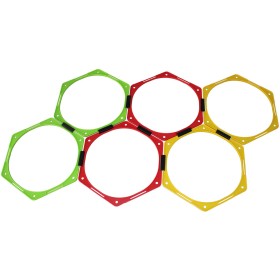 MERCO Hra agility tvary spojovací sada kruhy šestihranné 6 dílků