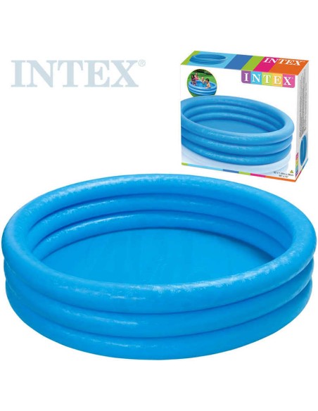 INTEX Bazén kulatý Crystal 168x40cm nafukovací modrý 3 komory 58446