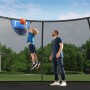 MERACH Trampolína 366cm venkovní s basketbalovým košem a míčem