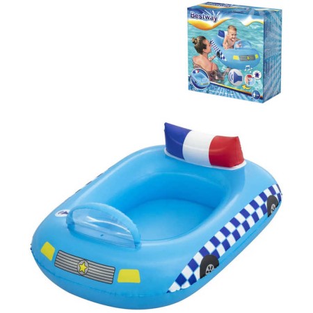 BESTWAY Člun nafukovací auto policie 97x74cm do vody na baterie Zvuk 34153