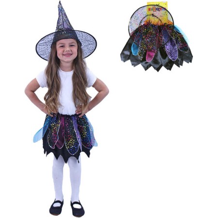 KARNEVAL Šaty čarodějnice halloween sukýnka tutu + klobouk KOSTÝM