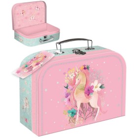 Kufřík dětský školní Jednorožec růžový 25x20x9cm karton