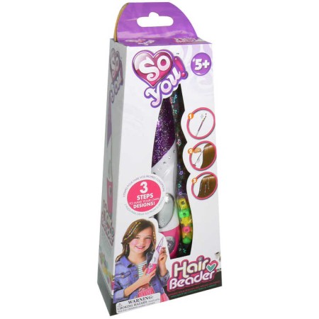 Zaplétač vlasů dětský kadeřnický set s korálky na baterie