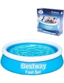 BESTWAY Bazén Fast Set samostavěcí kruhový 183x51cm rodinný 57392