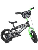 ACRA Kolo DINO BIKES BMX 12" chlapecké černé balanční kolečka CSK5125