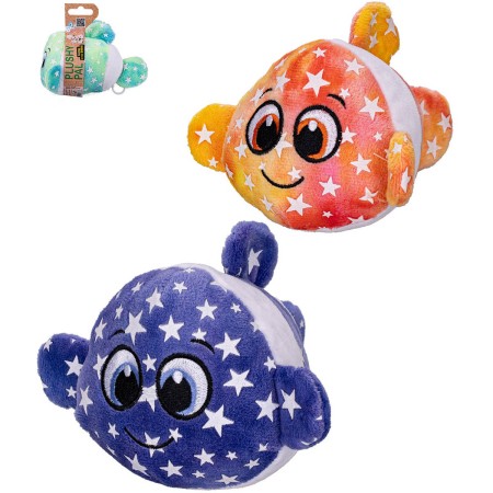 PLYŠ Ryba na natažení vibrující svítící ve tmě hvězdičky 3 barvy