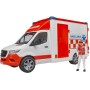 BRUDER 02676 Mercedes-Benz Sprinter sanitka s řidičem na baterie Světlo Zvuk