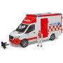 BRUDER 02676 Mercedes-Benz Sprinter sanitka s řidičem na baterie Světlo Zvuk